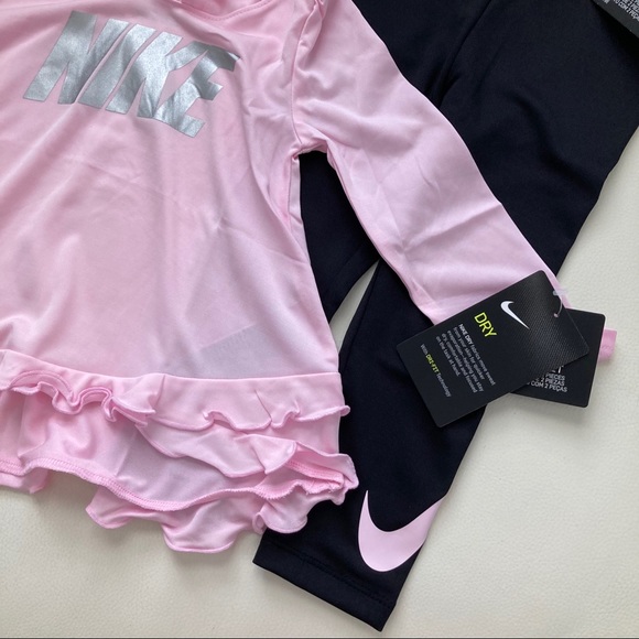 Nike Dri-fit Ruffle Pullover Hoodie and Leggings Set - Picture 4 of 11